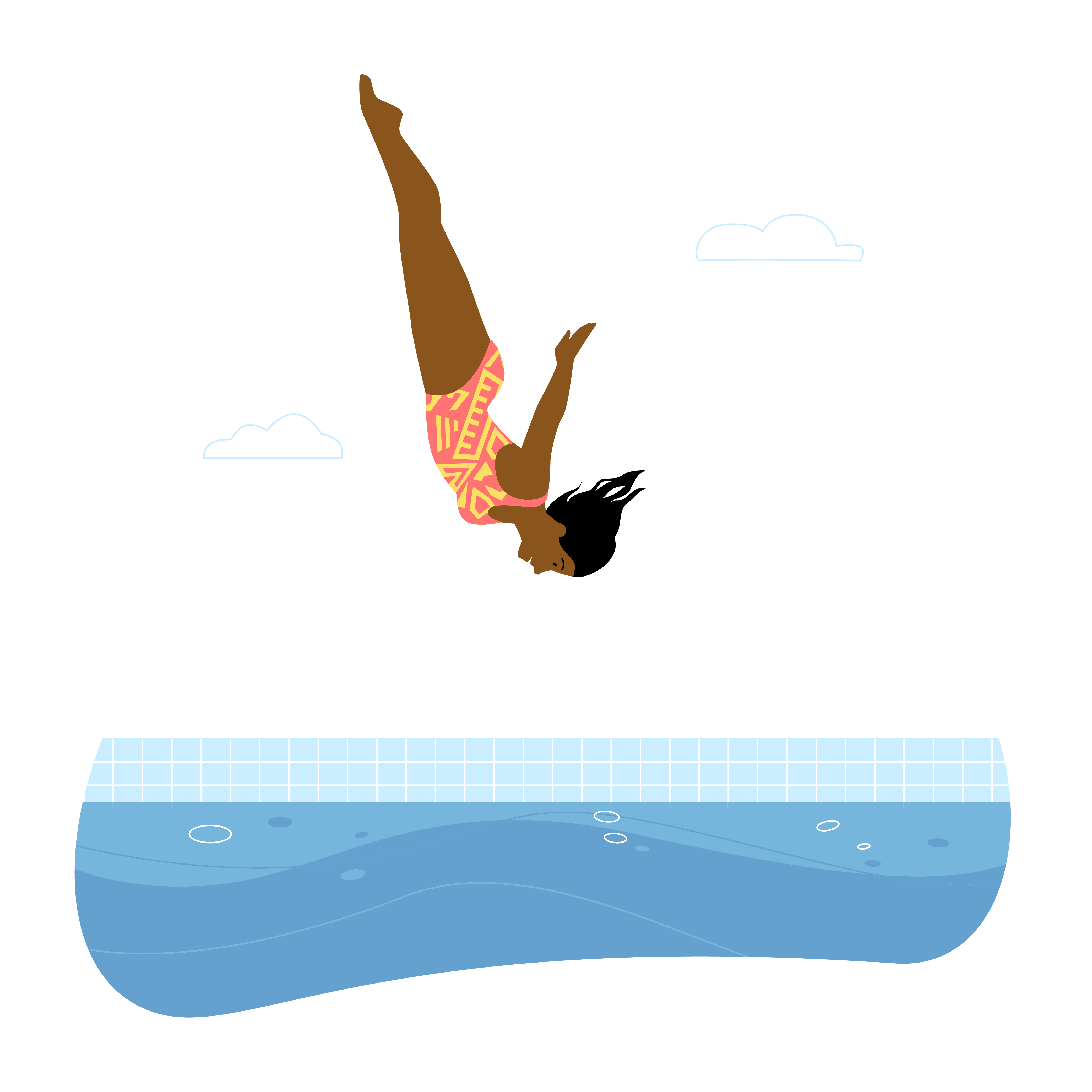 diving woman